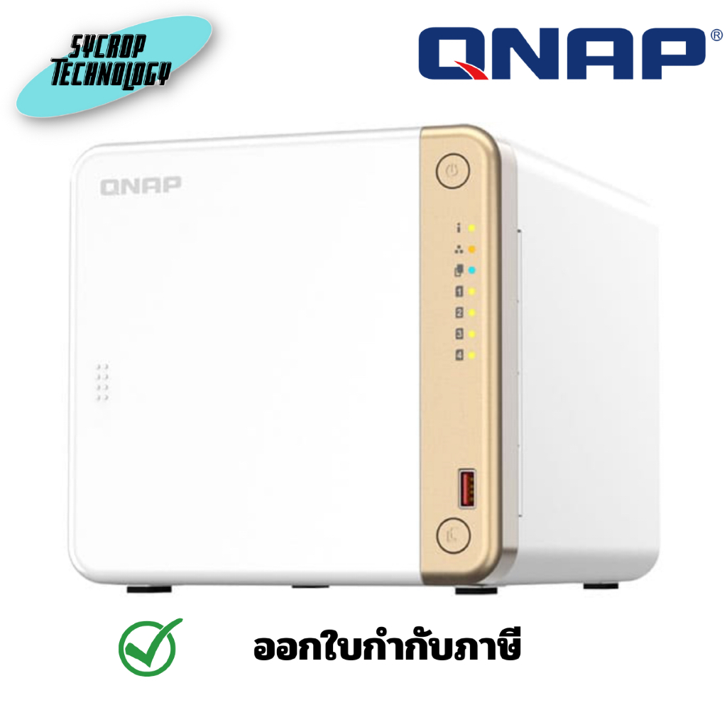 QNAP (TS-462-4G) Storage NAS 2-Cores 2.9GHz/4GB/4-Bay ประกันศูนย์