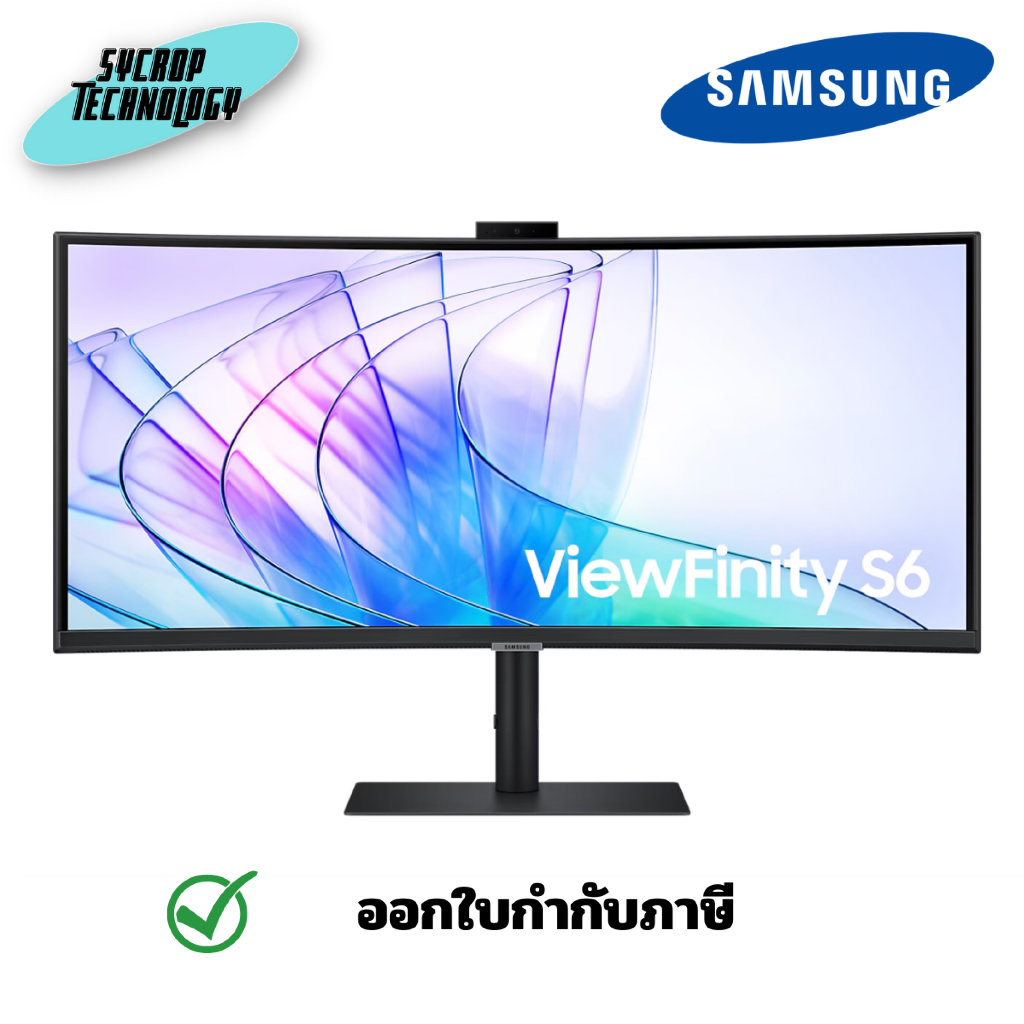 Samsung 34 นิ้ว Viewfinity S6 S65VC WQHD Monitor LS34C650VAEXXT ประกันศูนย์