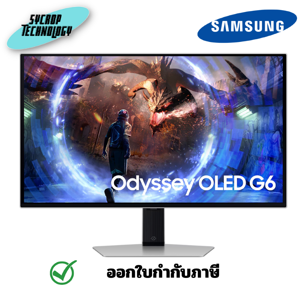 Samsung 27 นิ้ว Odyssey OLED G6 G60SD 360Hz Gaming Monitor LS27DG602SEXXT ประกันศูนย์