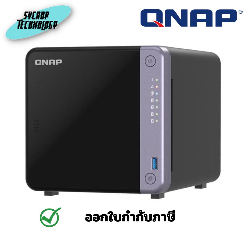 QNAP (TS-432X-4G) Storage NAS 4-core 2.0GHz/4GB/4-Bay ประกันศูนย์