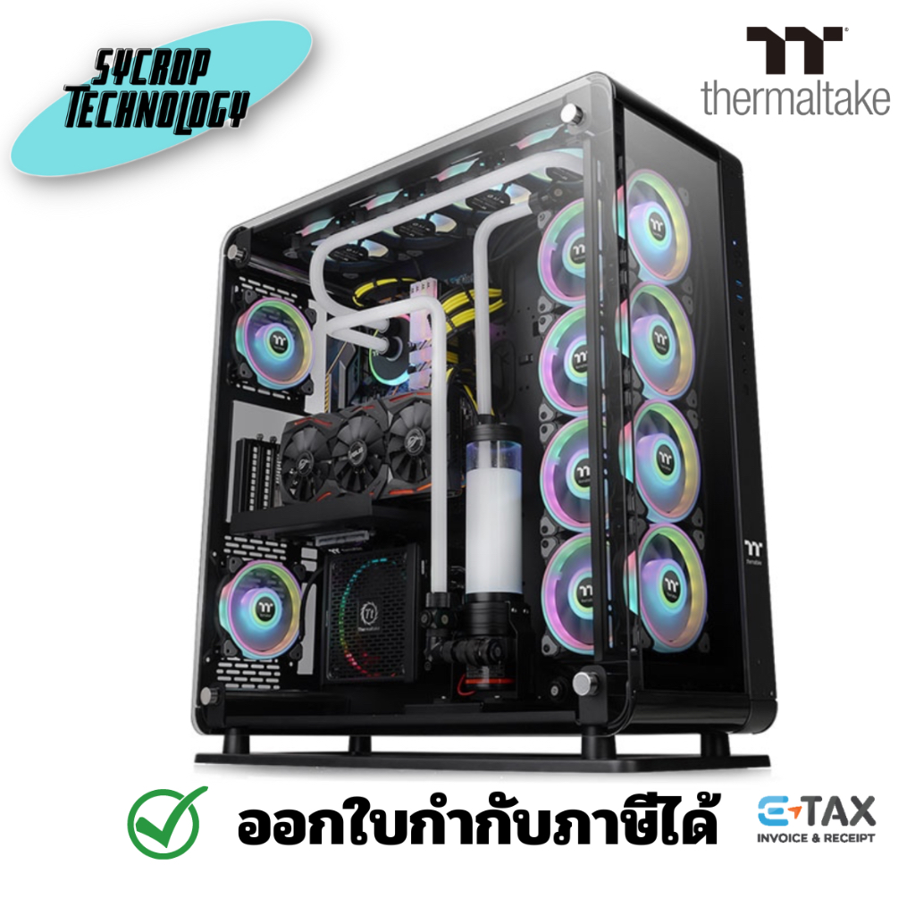 THERMALTAKE CORE P8 TEMPERED GLASS -BLACK ประกันศูนย์