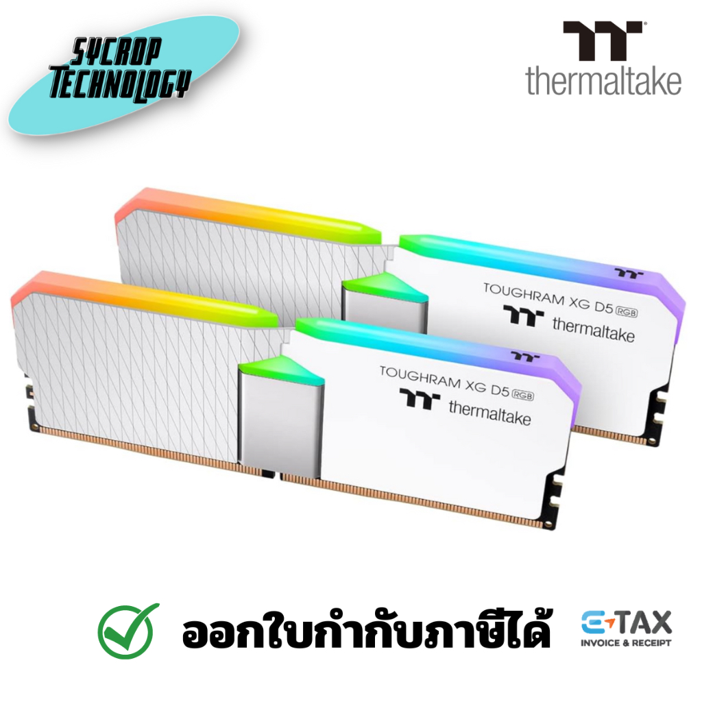 THERMALTAKE TOUGHRAM XG RGB DDR5 32GB (2X16GB) 6600MHZ C32 WHITE ประกันศูนย์
