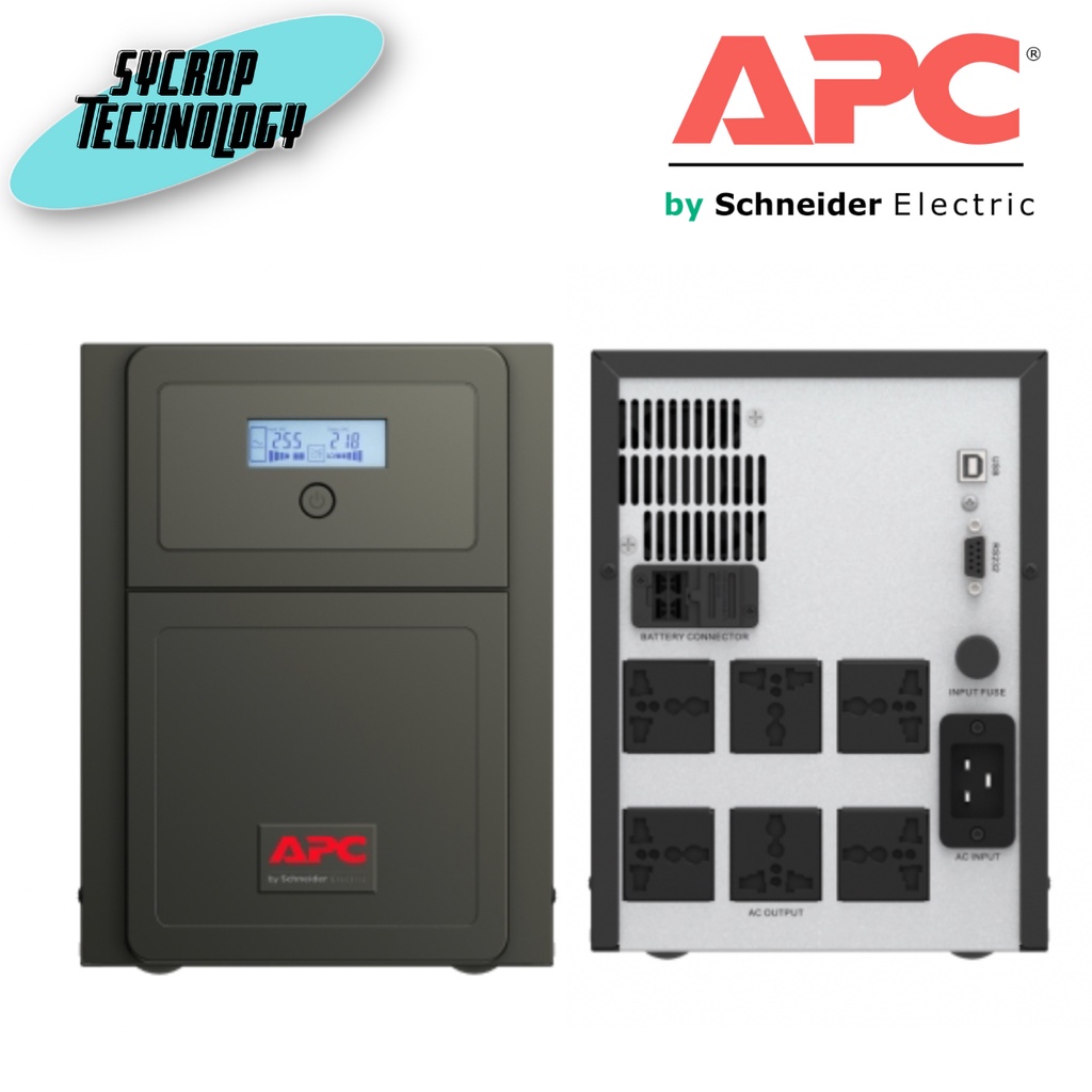APC Easy UPS Line-interactive SMV 3000VA 230V, Universal Outlet ประกันศูนย์ เช็คสินค้าก่อนสั่งซื้อ
