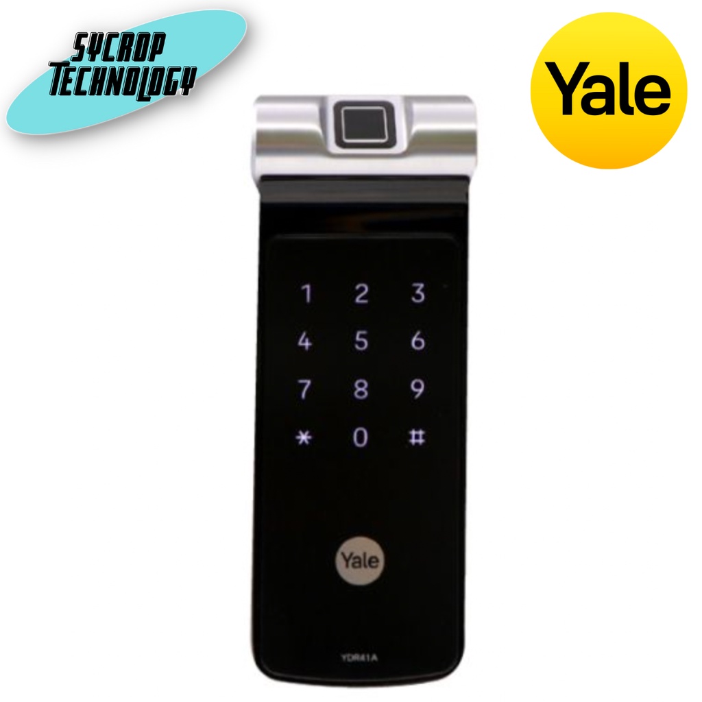 กลอนดิจิตอล YALE YDR41 ดิจิตอลล็อคแบบสแกนลายนิ้วมือ Biometric อัจฉริยะ หน้าจอสัมผัส ประกันศูนย์