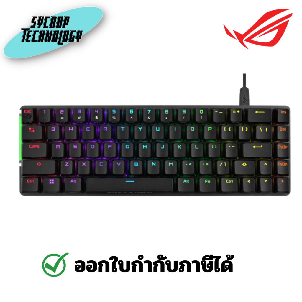 คีย์บอร์ด ASUS M602 FALCHION ACE NX RED BLACK THA/ENG KEYBOARD ROG NX MECHANICAL ABS ประกันศูนย์ เช็คสินค้าก่อนสั่งซื้อ