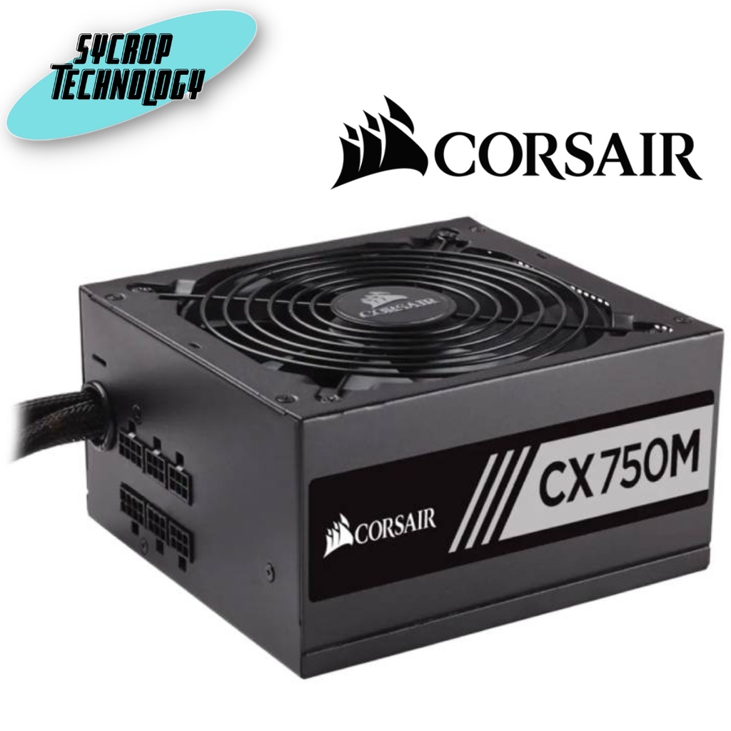พาวเวอร์ซัพพลาย Corsair Power Supply CX750M 750Watt 80+ BRONZE ประกันศูนย์ เช็คสินค้าก่อนสั่งซื้อ