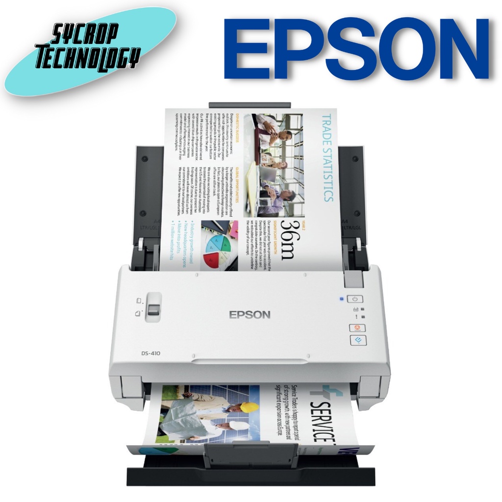 สแกนเนอร์ Epson WorkForce DS-410 A4 Duplex Sheet-fed Document Scanner ประกันศูนย์