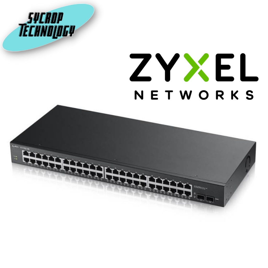 Zyxel GS1900-48 L2 Smart Managed Switch 48 Port Gigabit 2 SFP Port Rack-mount ประกันศูนย์