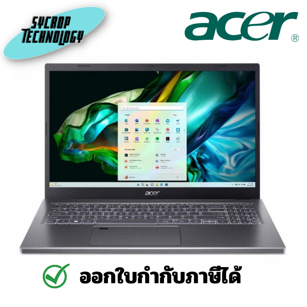 NOTEBOOK โน๊ตบุ๊ค ACER ASPIRE A515-58M-33PU INTEL I3-1315U / 8GB LPDDR5 / 512GB / WIN11+OF เช็คสินค้าก่อนสั่งซื้อ