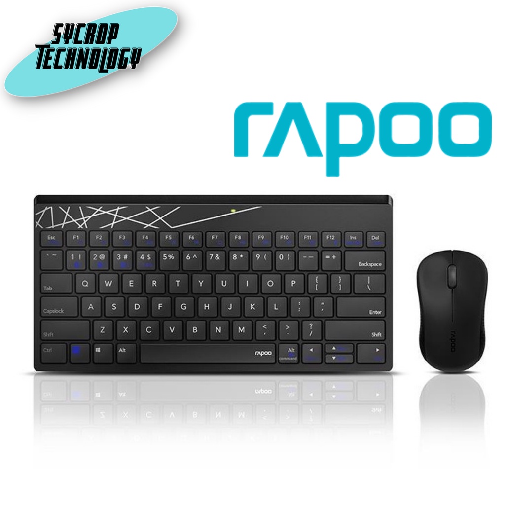 Rapoo 1800Pro Wireless Optical Mouse & Keyboard X1800PRO-BK