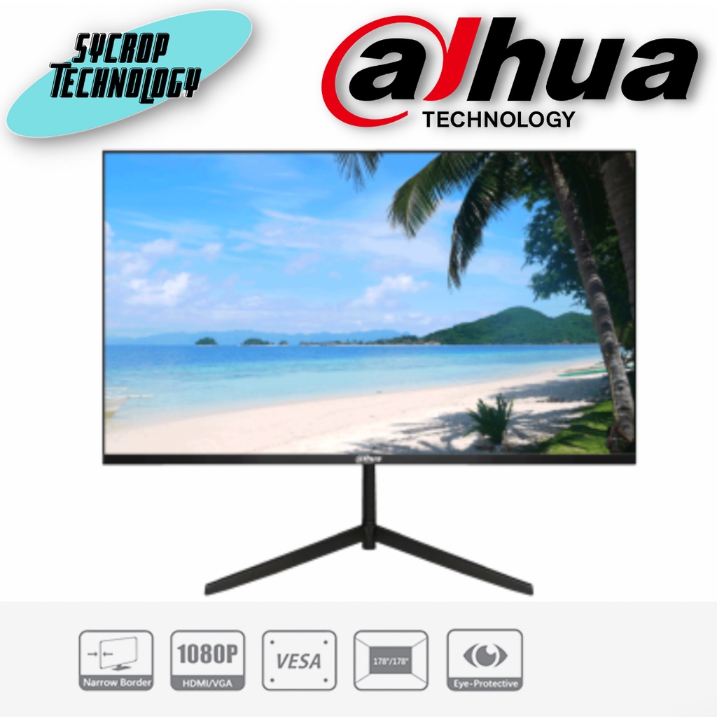 จอ Dahua LCD 21.5 นิ้ว FULL HD คุณภาพ สูง สำหรับกล้อง CCTV รุ่น DHI-LM22-B200S ประกันศูนย์