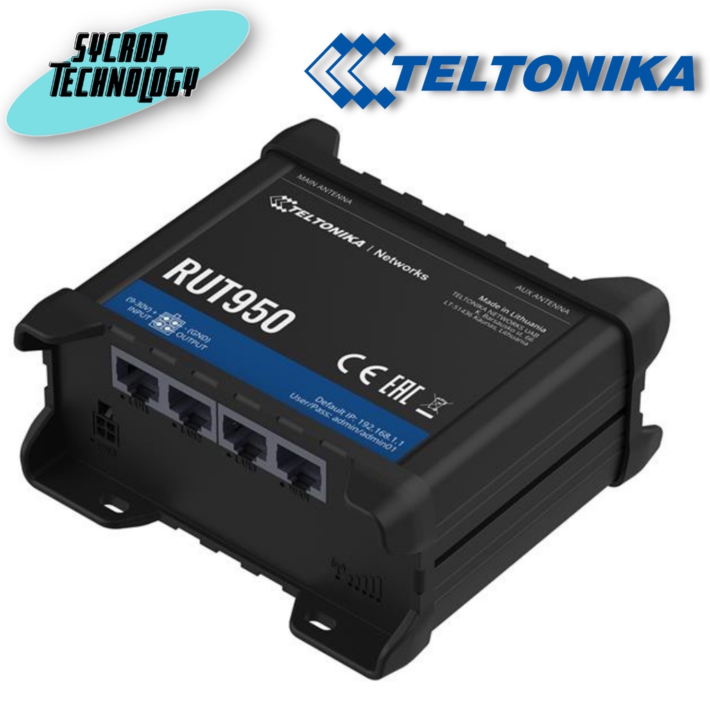 RUT950 - Dual SIM Router - LTE CAT 4, WiFi, Auto Failover