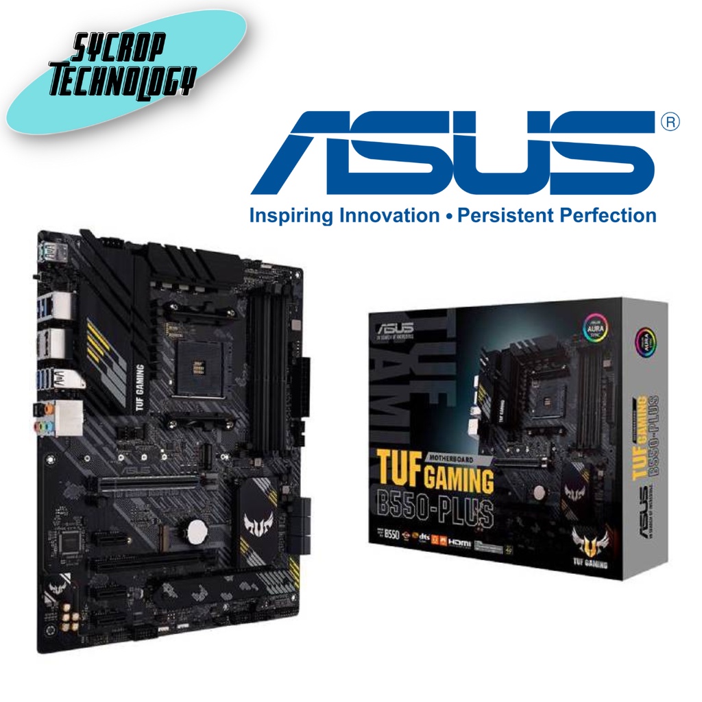 ASUS   MAINBOARD (เมนบอร์ด) AM4 TUF GAMING B550-PLUS ประกันศูนย์