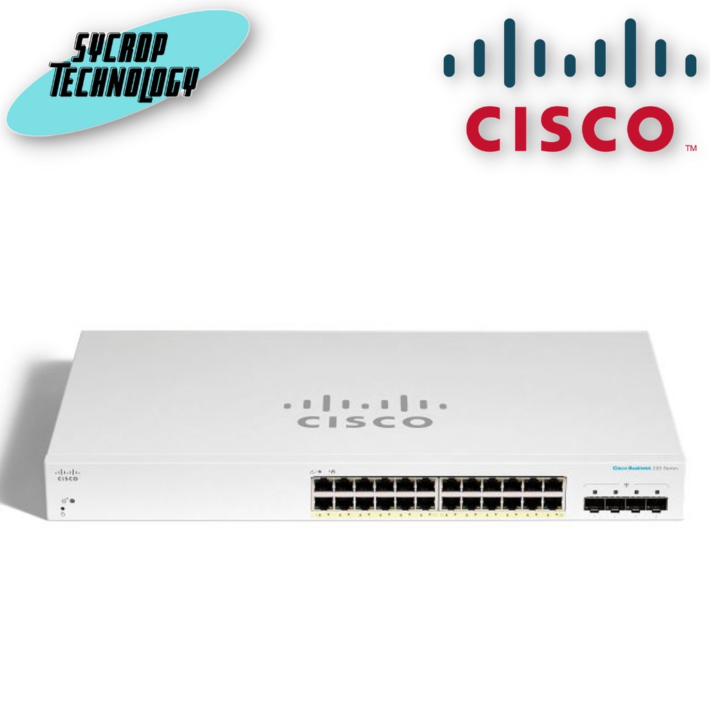 CBS220-24T-4G-EU Gigabit Switching Hub 24 Port CISCO (17'',+4 SFP) ประกันศูนย์ เช็คสินค้าก่อนสั่งซื้อ