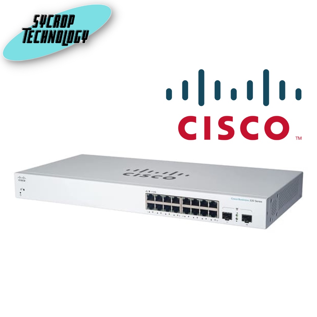 CBS220-16T-2G-EU Switch Cisco Business 220 Series 16G/2SFP ประกันศุนย์ เช็คสินค้าก่อนสั่งซื้อ
