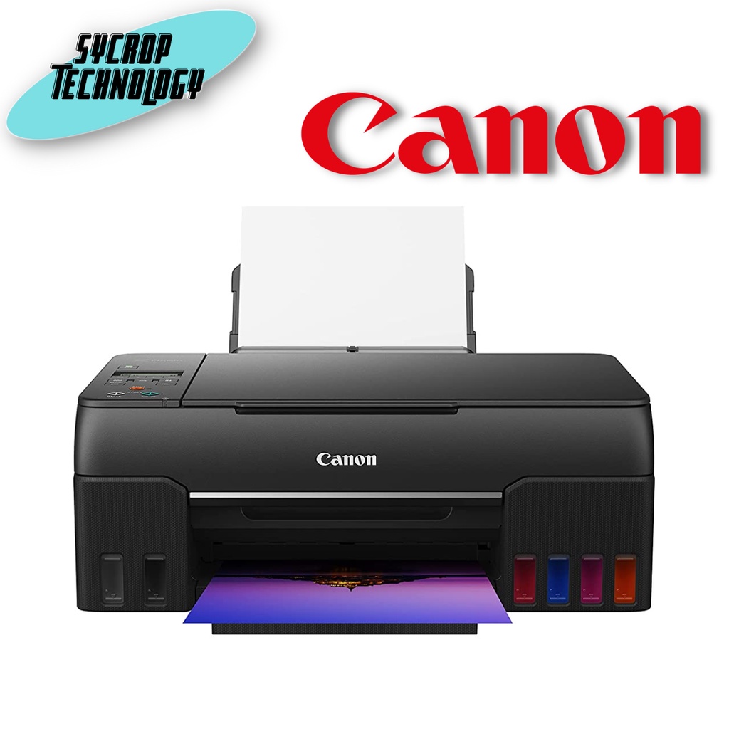 ปริ้นเตอร์ Canon PIXMA G670 All-in-One 6-Colour Inktank Wi-Fi Photo Printer Black Standard