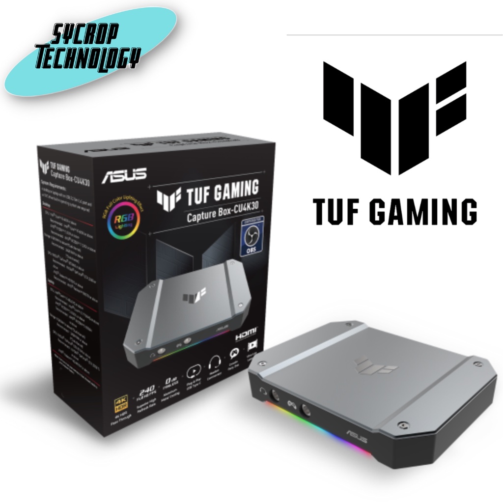 อุปกรณ์จับภาพหน้าจอ VIDEO CAPTURE DEVICE ASUS TUF GAMING CAPTURE BOX-CU4K30 ประกันศูนย์ เช็คสินค้าก่อนสั่งซื้อ