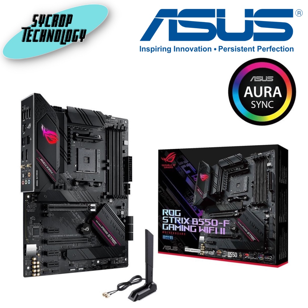 ASUS MAINBOARD (เมนบอร์ด) AM4 ASUS ROG STRIX B550-F GAMING WIFI II ประกันศูนย์ เช็คสินค้าก่อนสั่งซื้อ