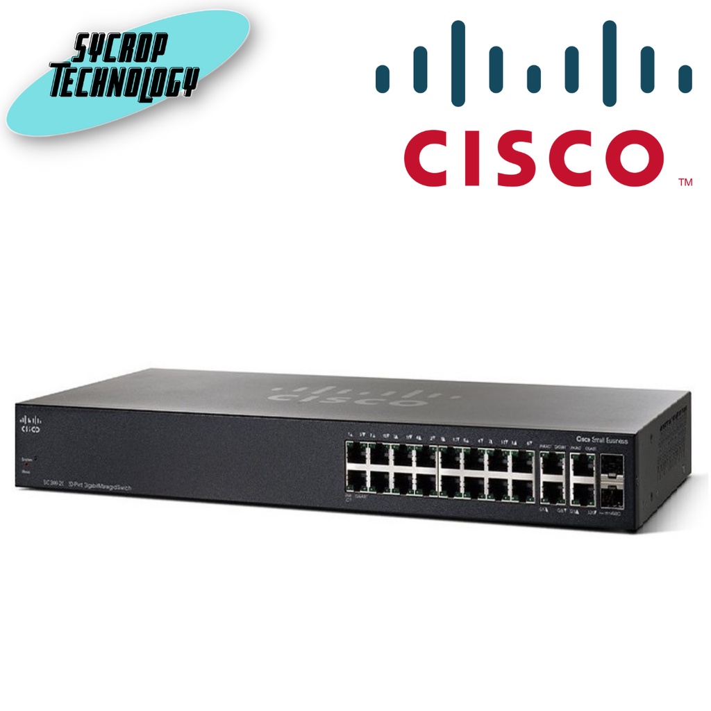 Gigabit Switching Hub CISCO SG350-20 (SG350-20-K9-EU) 16 Port + 2 Port Combo Gi