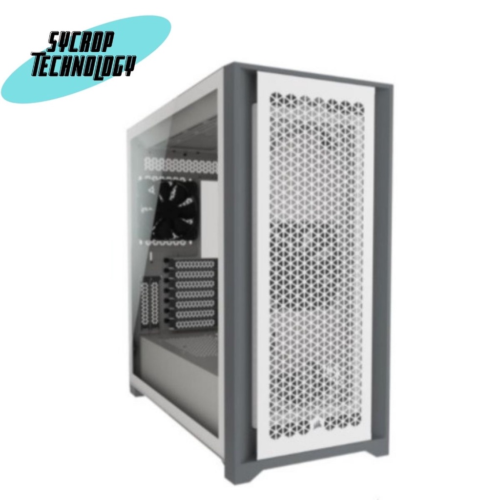 CORSAIR 5000D AIRFLOW TEMPERED GLASS MID-TOWER ATX PC CASE, WHITE (CC-9011211-WW)/2Y