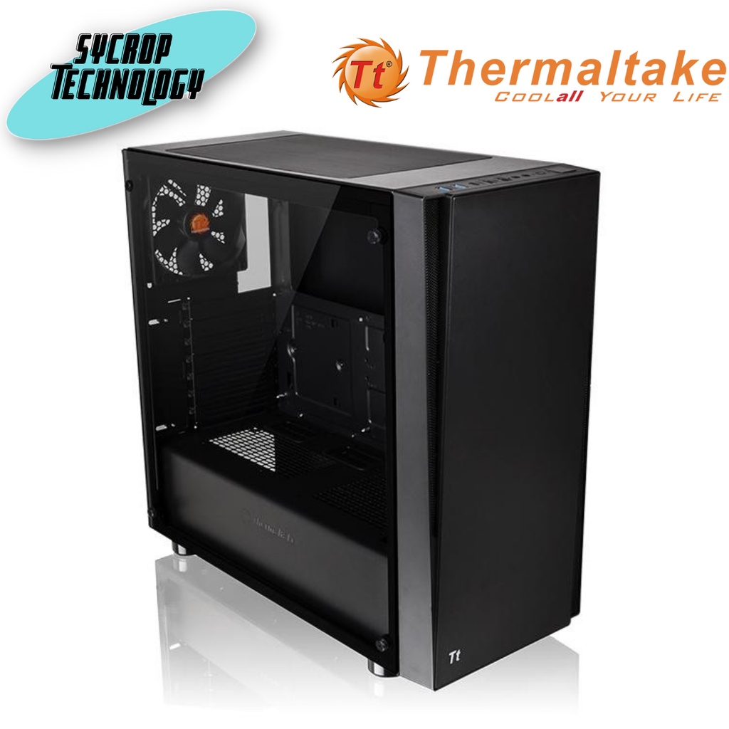 Thermaltake Versa J21 TG Edition Mid-Tower Case with Tempered Glass Black (CA-1K1-00M1WN-00)