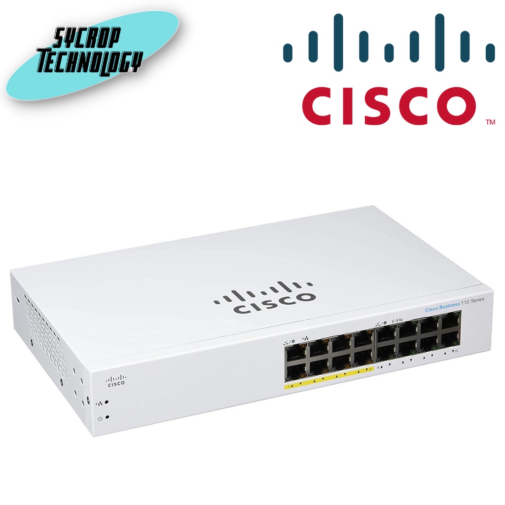 CBS110-16PP-EU SWITCH (สวิตซ์) CISCO CBS110 UNMANAGE 16-PORT GE, PARTIAL POE ประกันศูนย์ เช็คสินค้าก่อนสั่งซื้อ