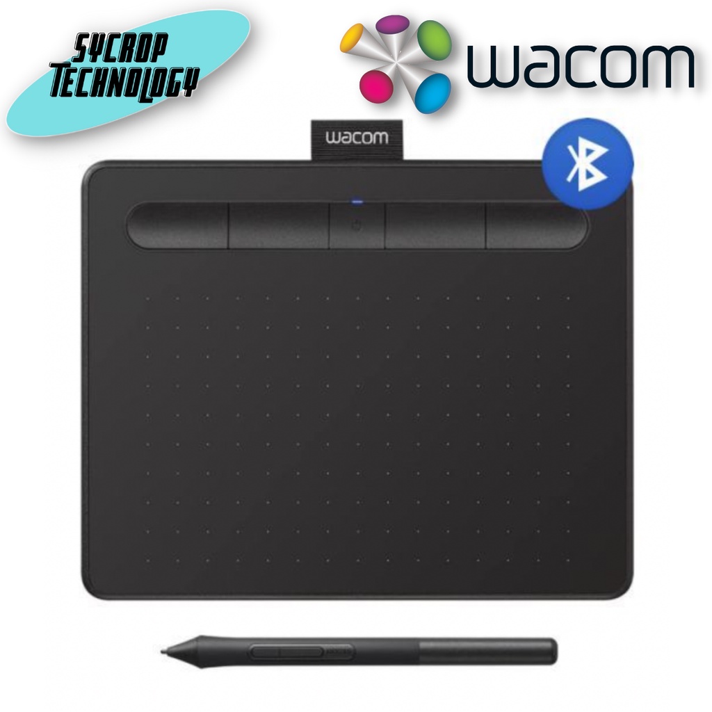 BLUETOOTH GRAPHIC TABLET (กระดานกราฟิกบลูทูธ) WACOM INTUOS SMALL CTL-4100WL/K0-CX PEN & BLUETOOTH (BLACK)