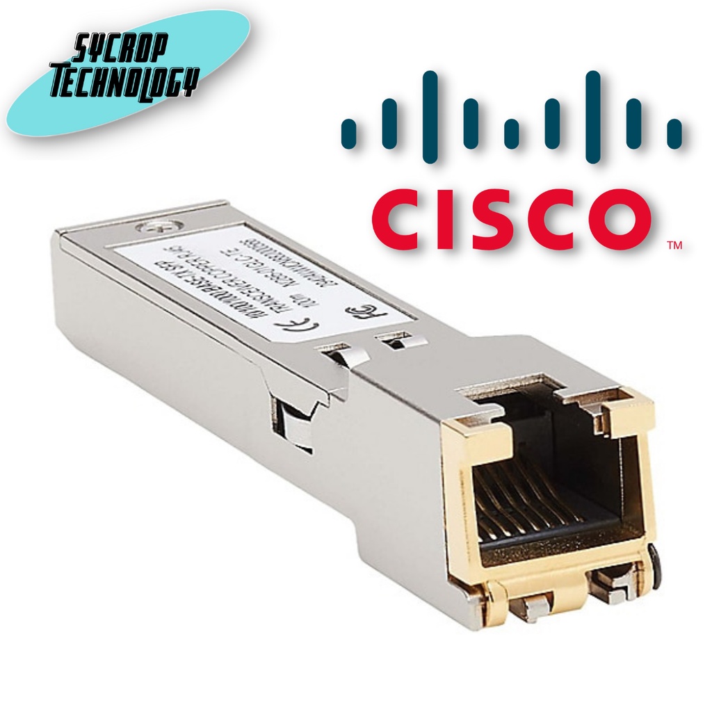 MODULE (อุปกรณ์เชื่อมต่ออินเตอร์เน็ต) CISCO 1000 BASE-T SFP transceiver module for Category 5 copper wire (GLC-TE)