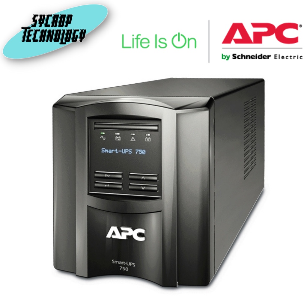 เครื่องสำรองไฟ APC SMT750IC UPS APC Smart-UPS 750VA LCD 230V with SmartConnect ประกันศูนย์