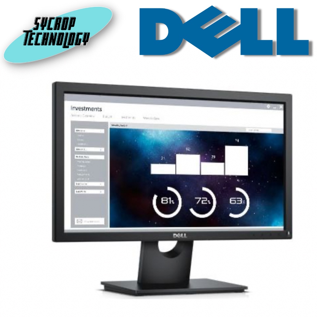 DELL MONITOR (จอมอนิเตอร์) E1916HV 18.5" TN 60Hz (SNSE1916HV-10_VST)