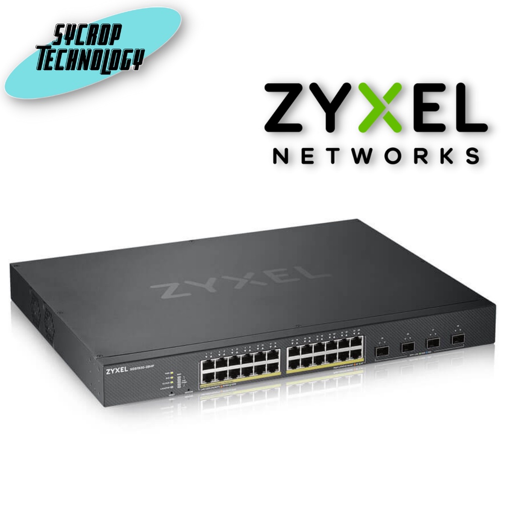 Zyxel XGS1930-28HP Smart Managed Gigabit POE Switch 24 Port, 4 Port SFP+ 375W
