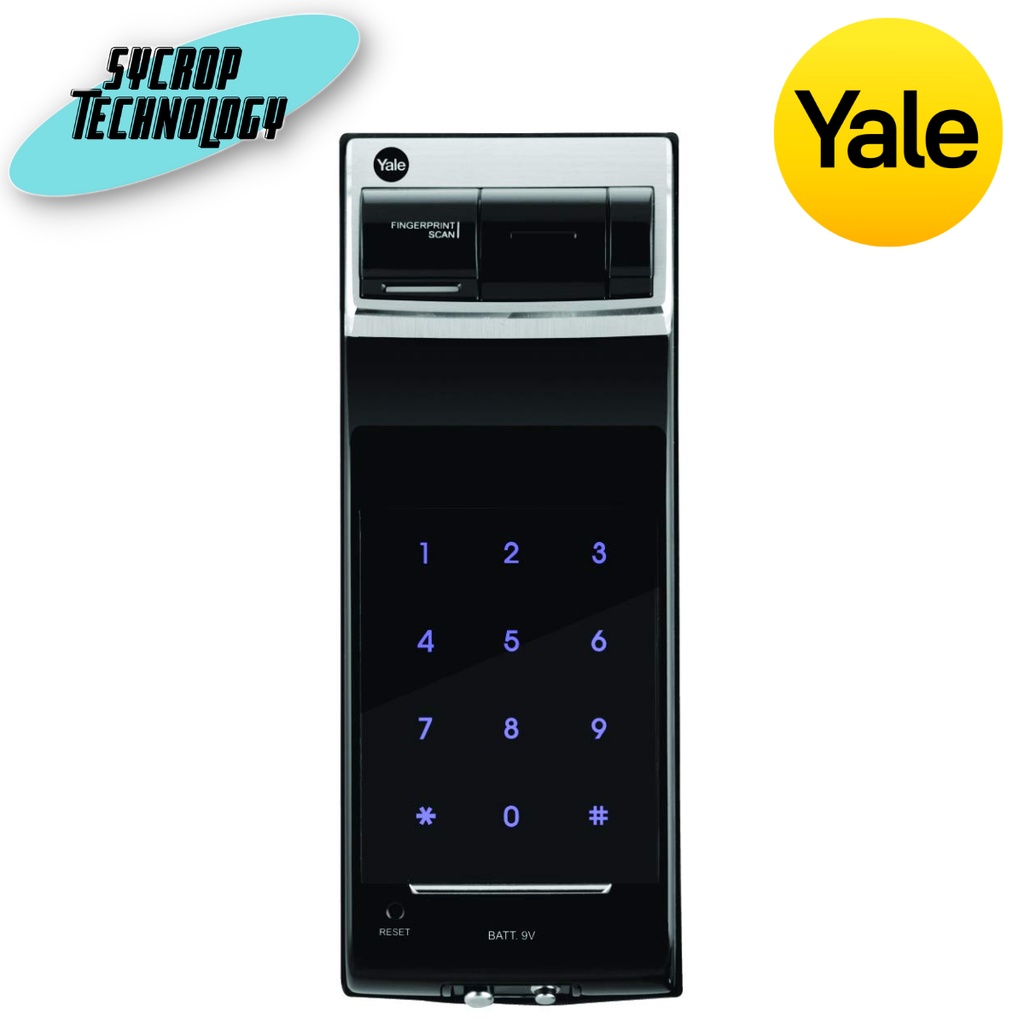 กลอนดิจิตอล YALE YDR4110 สีดำ/นิกเกิล Yale YDR 4110 Smart Rim Door Lock with Biometric ประกันศูนย์